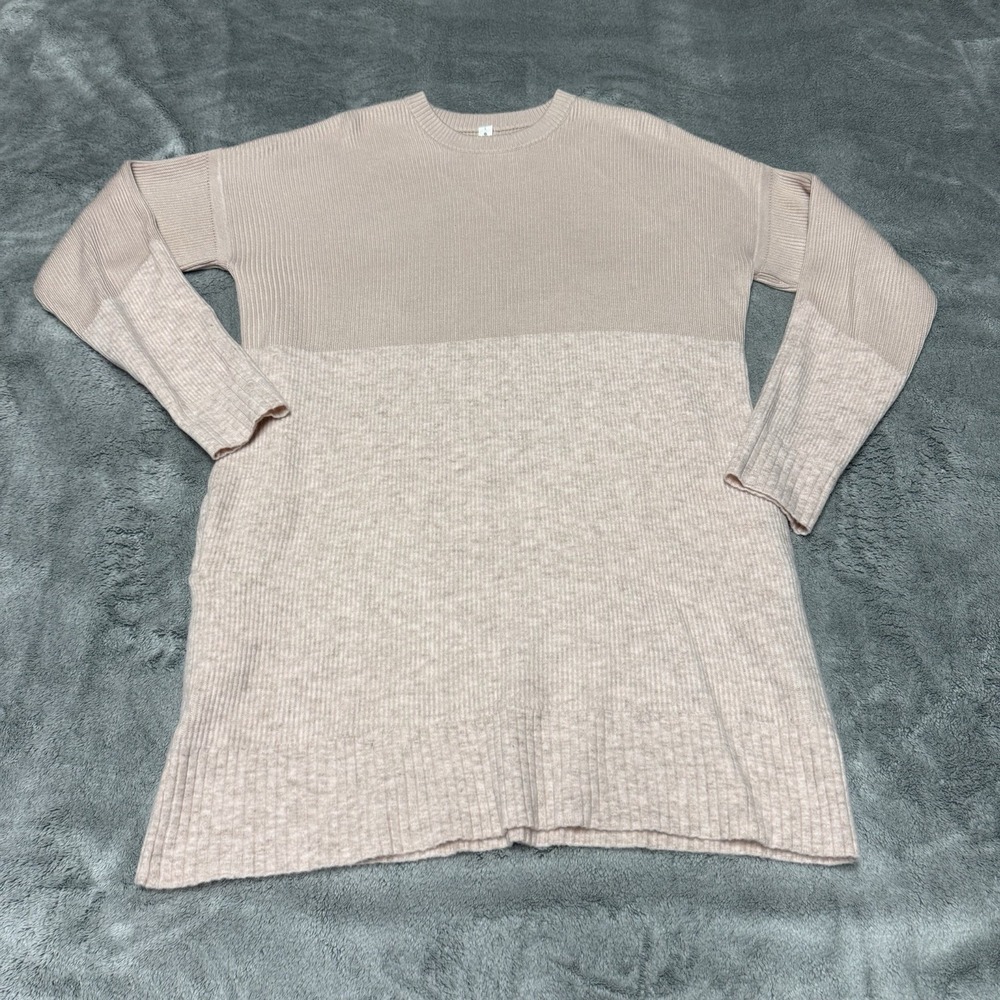 Lululemon Sweater Womens Large Restful Intention Heathered Pink Bliss Cashmere